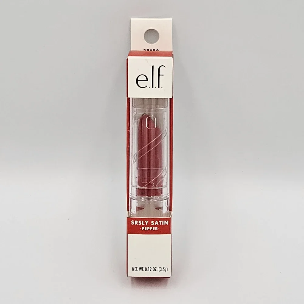e.l.f. SRSLY Satin Lipstick Pepper 0.12 oz Cruelty Free Vegan New Sealed